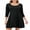 Black, variant on CRAYNER Casual 3/4 Sleeve Dresses for Women, Casual Tshirt Dress Loose Fits Crew Neck Flowy Swing Fall Dress with Pockets , L