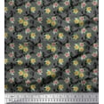 thumbnail image 1 of Soimoi Poly Georgette Fabric Swirl,Leaves & Rose Floral Print Fabric by Yard 42 Inch Wide, 1 of 1