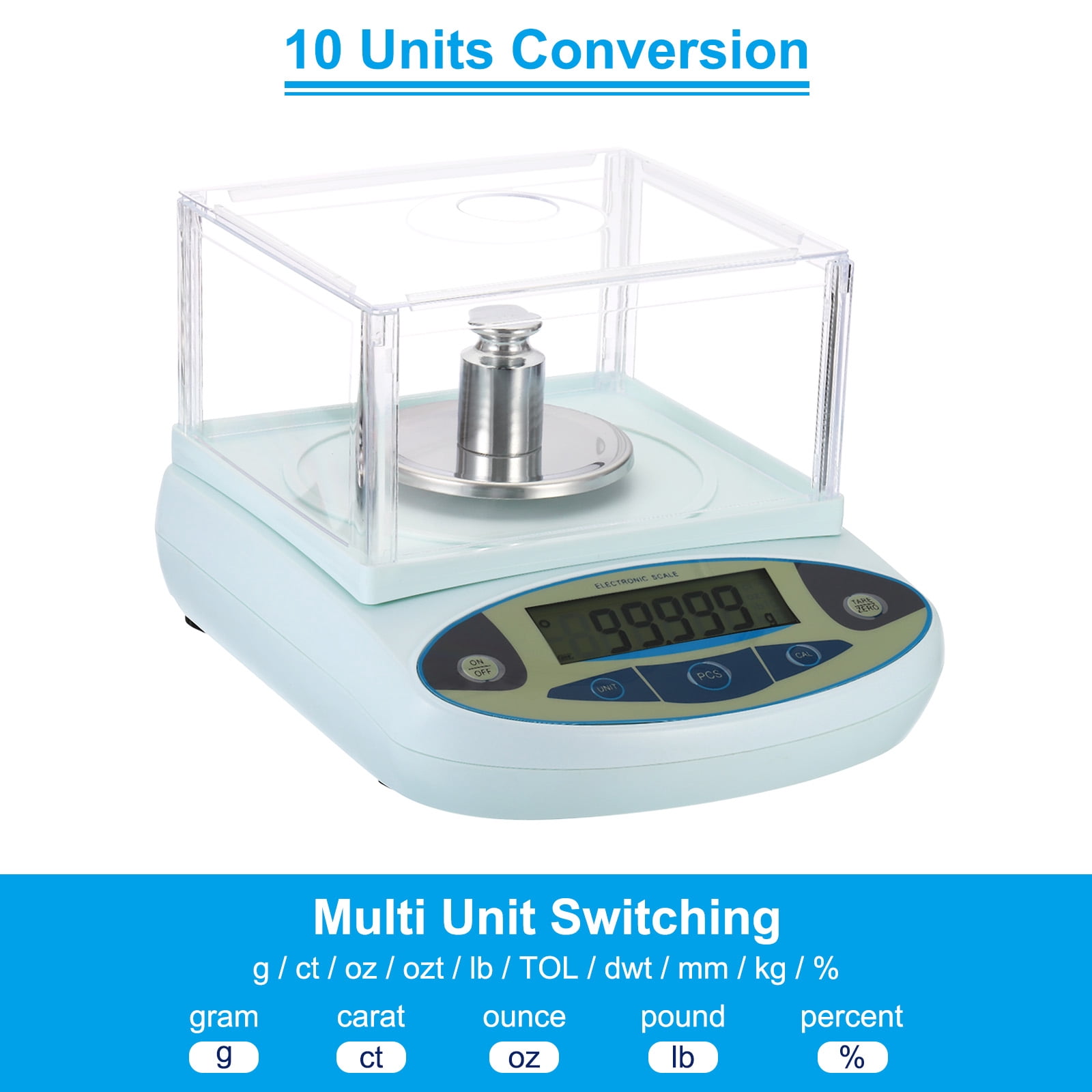 Uxcell Lab Scale 100gx0.001g, High Precision Electronic Analytical Balance Sensitive with Windshield