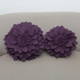 thumbnail image 3 of Fennco Styles 3D Petals Flower Filled Decorative Throw Pillow 16" Round - Violet Floral Felt Accent Pillow for Couch, Bedroom, Living Room, Office, Holiday Décor, and Housewarming, Birthday Gift, 3 of 4