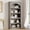 Gray, variant on EastVita Arched Bookcase 5 Shelf Bookshelf 68inch Tall Bookcase Farmhouse Curved Storage Rack Wooden Bookshelves for Home Office Living Room Wood Color-White