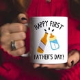 thumbnail image 2 of Gift for New Dads - Happy First Father's Day Coffee Mug - 11oz Ceramic Cup for New Parents, Daddy, Dad to be, 2 of 6