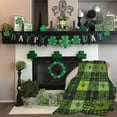 thumbnail image 2 of Throw Blanket Saint Patrick Pattern Warm Cozy Soft Lightweight Flannel Fleece Blanket for Bedroom Sofa Room Home Decorative Fuzzy Blanket 80"x60", 2 of 6