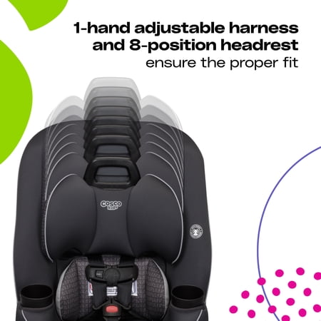 COSCO KIDS EASY ELITE SLIM ALL-IN-ONE CONVERTIBLE CAR SEAT, FRAMBOISE