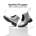 thumbnail image 4 of Bota DREAM PAIRS SDBO2220K Brillo Plata Niñas Talla 6, 4 of 6
