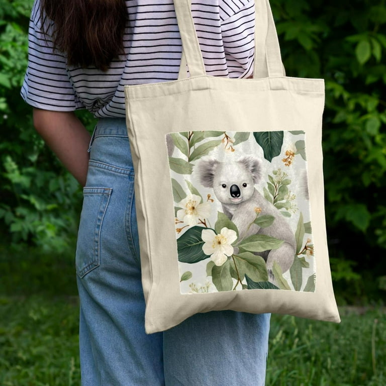 Koala Canvas Tote Bags for Crafts Shopping Grocery Books Beach Diaper Bag Walmart
