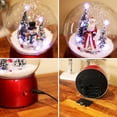 thumbnail image 4 of Bearachild Caja de música de Navidad bola de cristal de Papá Noel cajas musicales adorables decoración de Navidad portátil luz LED bola de Kits de decoración para fiestas Muñeco de nieve, 4 of 6