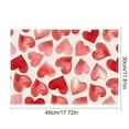 thumbnail image 3 of Romantic Valentine's Day Themed Polyester Placemats - Decorative Dining Table Mats for Special Occasions - Washable Reusable Party Table Setting Accessories, 3 of 6