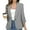 Gray, variant on Womens Blazers on,Solid Blazers for Women Business Casual 3/4 Sleeve Lapel Open Front Suit Jacket Work Blazer with Pockets Blue M