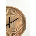 thumbnail image 4 of Kate and Laurel Grear Modern Numberless Round Wall Clock, 17 Inch Diameter, Natural Wood, Decorative Minimal Carved Wood Clock for Bedroom, Entryway, or Living Room Decor, 4 of 9