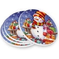 thumbnail image 3 of Christmas Snowman Coasters Absorbent Moisture Non-Slip Drink Coaster Ceramic Stone with Cork Base Desktop Protection, 2PCS, 3 of 6