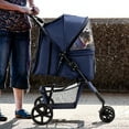 thumbnail image 4 of Poussette pour Animaux à 3 Roues, Cage pour Chien, Poussette de Voyage Pliable, Capacité de 30lbs, 4 of 8