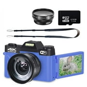Photography Digital Camera Flip Screen Camcorder Wide Macro Lens AF Video Cameras Time Lapse