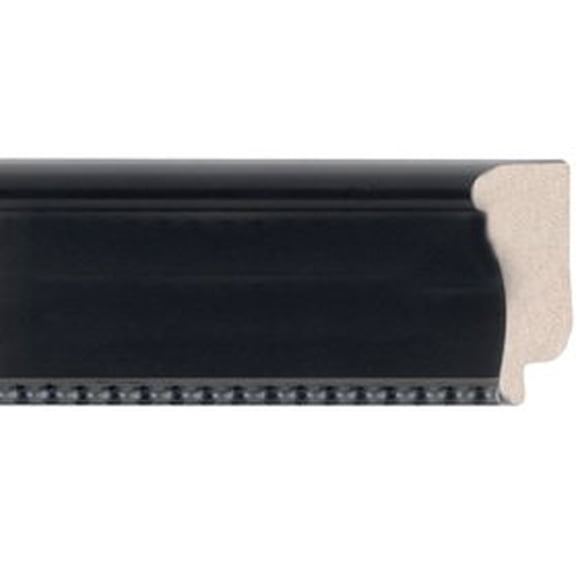 Picture Frame Moulding (Wood) 100Ft Bundle - Traditional Black Finish - 1.625" Width - 3/8" Rabbet