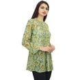 thumbnail image 6 of Phagun Women's Purple Floral Digital Printed Georgette Casual Tunic Top Wear-4, 6 of 9