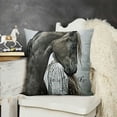 thumbnail image 2 of YINGXI Just A Girl Who Loves Horses Throw Pillow Cover,Farmhouse Horse for Sofa Bed Home Girls Bedroom Decor,Horse Lovers Girls Gifts,Horse Riders Gifts 20x20in, 2 of 5