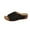 Black, variant on Women's Perforated Slide Sandals Comfortable Open Toe Mules Breathable Flat Slippers Trendy Fashion Casual Footwear for Summer Beach Indoor Outdoor Brown Women Sandal