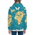 thumbnail image 6 of Naloa World Map With Landmarks Teenage Zipper Hoodie, Long Sleeve Zip Up Hoodies Casual Jackets Tops for 7-12 Years-, 6 of 6