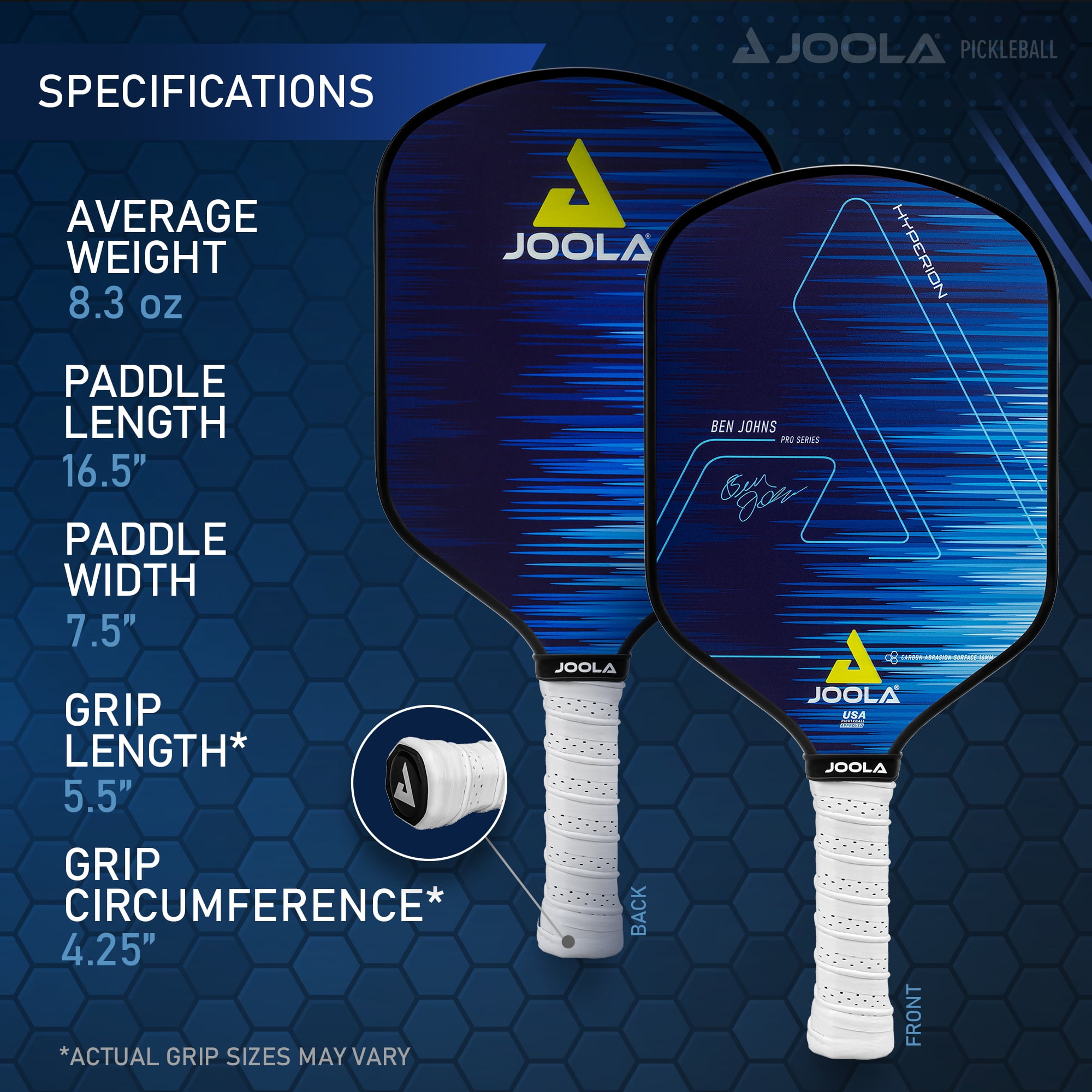 JOOLA Ben Johns Hyperion CAS 16mm Pickleball Paddle for Indoor/Outdoor Sports, 8.3 oz, Blue - Walmart.com JOOLA Ben Johns Hyperion CAS 16mm Pickleball Paddle for Indoor/Outdoor Sports, 8.3 oz, Blue - Walmart.com