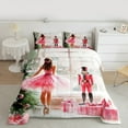 thumbnail image 2 of jejeloiu Christmas Nutcraker Soldier Full Size Comforter Sets,Pink Ballet Girl Bedding Comforter Set,Girl Xmas Gifts Bedding Sets For Kids,Ultra Soft Home Decor Reversible,3-Piece, 2 of 8