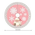 thumbnail image 2 of Pink Christmas Tree Skirt 36 Inches, Pink Christmas Decorations, Santa Snowflake Xmas Tree Skirt for Home Indoor Xmas Party Holiday Wintern Decor, 2 of 5