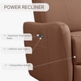 thumbnail image 2 of CHITA Power Swivel Glider Recliner for Living Room Nursing Chair Faux Leather Recliner with USB Ports, Brown, 2 of 12