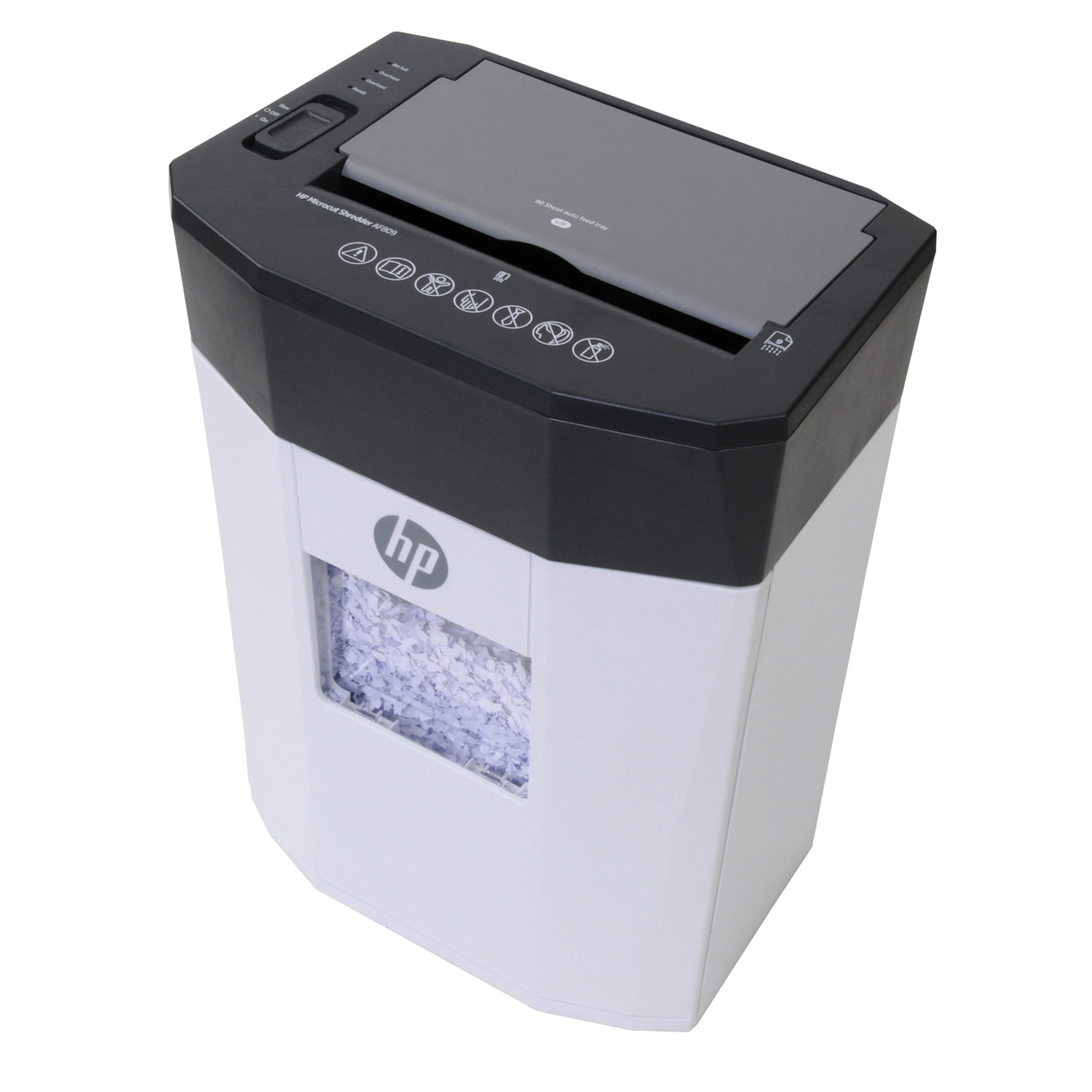 HP AF809 80-Sheet Microcut Auto-Feed Shredder, 91032T