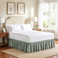 thumbnail image 2 of Subrtex Elastic Wrap Around Bed Skirt Dust Ruffle Smooth Soft Bed Frame Cover 15-inch Drop(Twin XL,Light Gray), 2 of 9