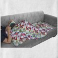 thumbnail image 6 of Floral Soft Flannel Fleece Throw Blanket, Abstract Squares with Flowers Spring Summer Blooms Nature Revival Patchwork Print, Cozy Plush for Indoor and Outdoor Use, 50" x 60", Multicolor, by Ambesonne, 6 of 6