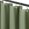 thumbnail image 3 of Sage Green Shower Curtain, Fabric Shower Curtain, Water Repellent, 12 Metal Grommets bean green, 3 of 5