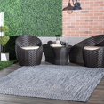thumbnail image 2 of nuLOOM Wynn Braided Indoor/Outdoor Area Rug, 6' Square, Light Blue, 2 of 4