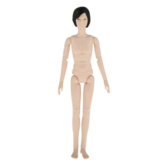 24 Jointed Body with Black DIY 3D Eyes White Skin