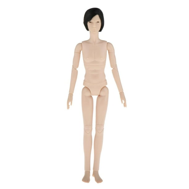 Muñeca BJD articulada con cuerpo desnudo, piezas de bricolaje, accesorios para hacer ojos 3D Negro