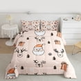 thumbnail image 2 of Feelyou Funny Santa Claus Full Size Comforter Sets, Rustic Reindeer Bedding Comforter Set, Christmas Snowflake Reversible Bedding Sets, Microfiber Bedroom Decor, 3pcs, 2 of 8