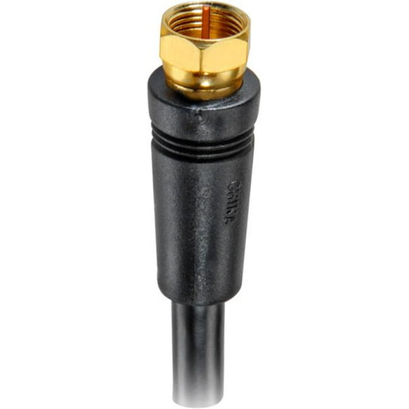 RCA VH625 RG6 Digital Coaxial Cable with Gold-Plated F Connectors (Black)