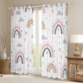 thumbnail image 2 of Manfei Pink Gray Rainbow Black Out Curtains,Kawaii Loves Pattern Curtains Pack of 2 (42x63 Each),Fairy Tale Theme Bedroom Curtains For Girls,Super Cozy Room Decor, 2 of 6