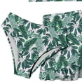 thumbnail image 4 of Yindaity Girls Bathing Suits Girl's Two Piece Bikini Sets Cut Out Top High Waist Hipster Swimsuit(Green,10-11 Years), 4 of 4