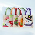 thumbnail image 3 of Bolsa de Regalo de Lino YONGSHENG con Asa Juego de 5 Bolsas de Muñeco de Nieve para Navidad, 3 of 5