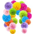 thumbnail image 1 of Colourful Paper Flower Balls - 24 Pieces For Party Decoration, 1 of 5