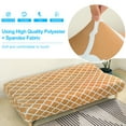 thumbnail image 4 of SHANNA Futon Slipcover Armless Sofa Covers Stretch Sofa Bed Slipcover Protector Elastic (Camel Geometry), 4 of 6