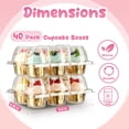 thumbnail image 2 of Contenedores apilables para cupcakes Meolibour, 6 unidades x 40 juegos, 2 of 8