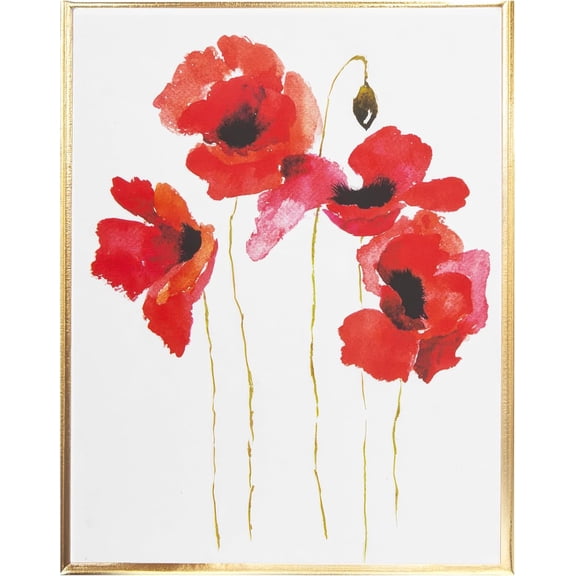 Watercolor Flowers Greeting Cards | 20 Pack | All Occasion Blank Note Cards with Envelopes | 4 Assorted Floral Designs with Gold Foil Borders | Boxed Set for Personalized Notes | 4.25" x 6"