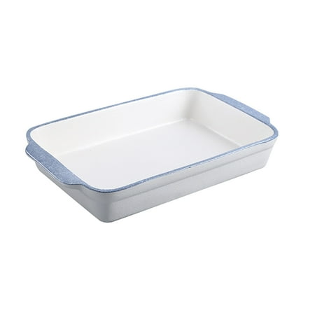 

NUOLUX 1pc Rectangular Bowl with Handles Ceramic Bowl Household Practical Bowl