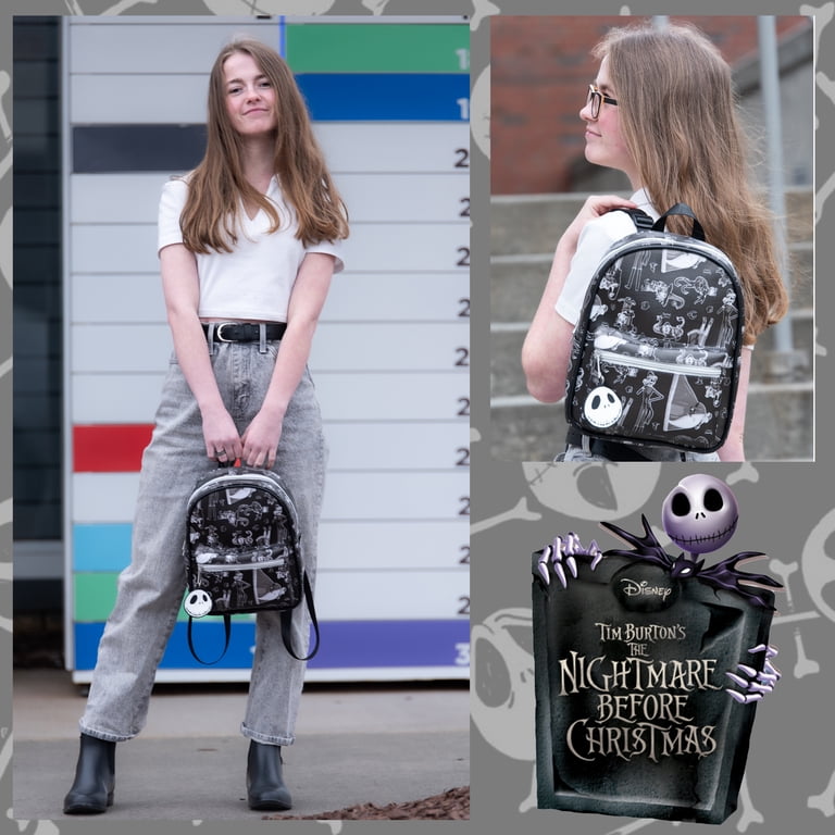 The Nightmare Before Christmas Mini Faux Leather Adjustable Strap Backpack Amazon.com | Wondapop Disney The Nightmare Before Christmas  main image 3