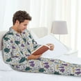 thumbnail image 6 of Naloa Turtle Men’s Pajamas Set - Long Sleeve Button Down Sleep Shirt and Pajama Bottoms Sleepwear Set-Medium, 6 of 7