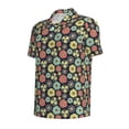 thumbnail image 2 of Balery Daisies Flowers Printed Men’s Short Sleeve Polo Shirt, Midweight Men's Shirt,Golf Polo shirts -XX-Large, 2 of 9