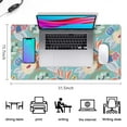 thumbnail image 5 of Long Mouse Pads for Desk,Green Pioneer Flower and Leaf Desk Mats on Top Of Desks, Desk Mouse Pad Extra Large with 3mm Non-Slip Base and Stitched Edge for Gaming,Office,Work,Home 31.5"x15.7", 5 of 6
