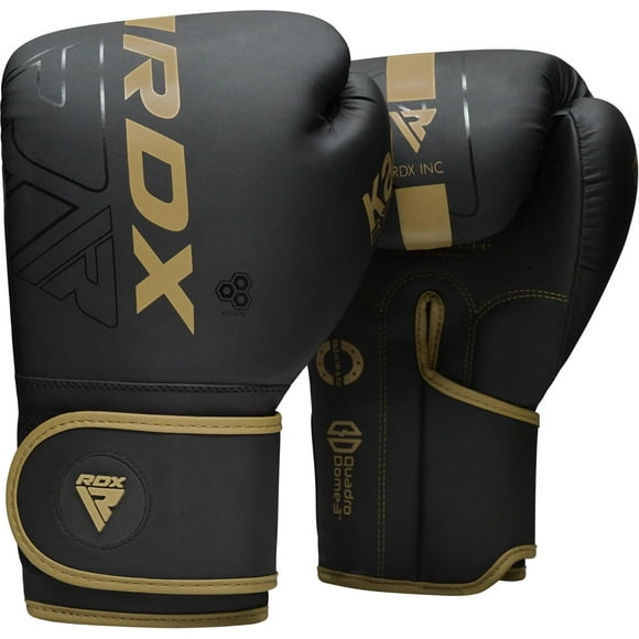 RDX Boxing Gloves Sparring, KARA Patent Training Mitt, MMA, Golden,8oz