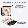 thumbnail image 3 of Yayeee Oven Mitts and Pot Holder Set of 4 Heat Resistant Kitchen Gloves Baking Hot Pad, White Mushroom, 3 of 5