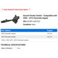 thumbnail image 2 of Hazard Flasher Switch - Compatible with 2006 - 2013 Chevy Impala 2007 2008 2009 2010 2011 2012, 2 of 2